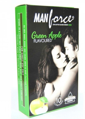 Manforce Green apple Condoms 10Pc - Pack of 2 Condom(Set of 2, 20S)