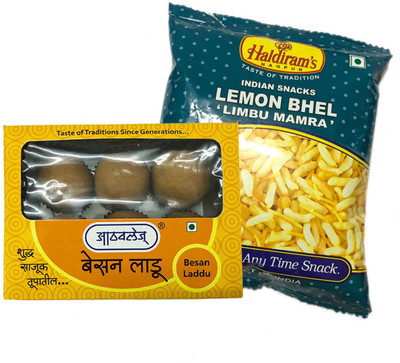 Mithai4all Diwali Gift Hamper of Besan Laddu, Lemon Bhel with Paper Bag Combo(1 Hamper)
Mithai4all Diwali Gift Hamper of Besan Laddu, Lemon Bhel with Paper Bag Combo(1 Hamper)