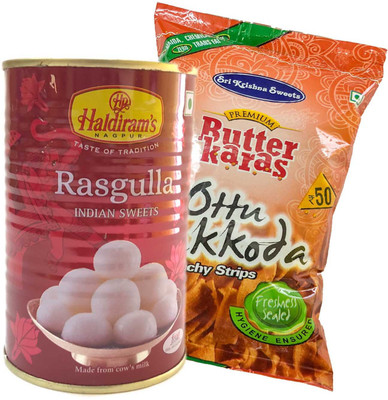 Mithai4all Diwali Gift Hamper of Rasgulla, Ribbon Pakoda with Paper Bag Combo(1 Hamper)
Mithai4all Diwali Gift Hamper of Rasgulla, Ribbon Pakoda with Paper Bag Combo(1 Hamper)