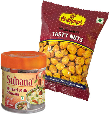 Mithai4all Diwali Gift Hamper of Kesari Milk Masala, Tasty Nuts (150gms) with Paper Bag Combo(1 Hamper)
Mithai4all Diwali Gift Hamper of Kesari Milk Masala, Tasty Nuts (150gms) with Paper Bag Combo(1 Hamper)