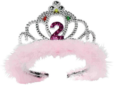 Forum Novelties 2nd Birthday Flashing Tiara Hair Claw(Silver)