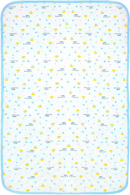 FG TRENDZ Cotton Baby Bed Protecting Mat(Blue