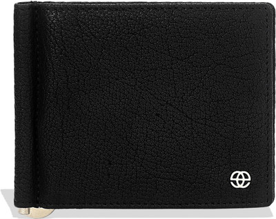 Eske Men Black Genuine Leather Money Clip(8 Card Slots)