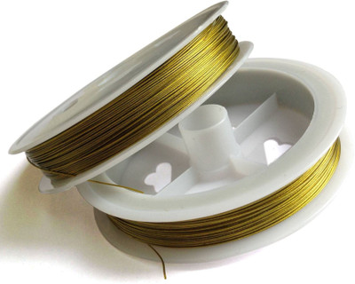 Aumni Crafts Jewelry Making Steel Tiger Tail Wire 0.45mm Wire Olive Greenish Golden Color (Sold as 1 roll, 55 metres/roll)
Aumni Crafts Jewelry Making Steel Tiger Tail Wire 0.45mm Wire Olive Greenish Golden Color (Sold as 1 roll, 55 metres/roll)