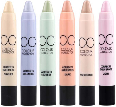 firstzon™ SET OF CONCEALER STICKS FOR FACE COLOR CORRECTION SET OF 6 Concealer(MULTICOLOR)
firstzon™ SET OF CONCEALER STICKS FOR FACE COLOR CORRECTION SET OF 6 Concealer(MULTICOLOR)