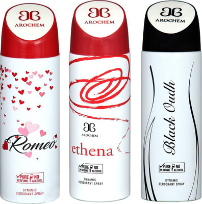 AROCHEM ROMEO , ETHENA AND BLACK OUDH DYNAMIC PURE Deodorant Spray - For Men & Women(200 ml, Pack of 3)
AROCHEM ROMEO , ETHENA AND BLACK OUDH DYNAMIC PURE Deodorant Spray - For Men & Women(200 ml, Pack of 3)
