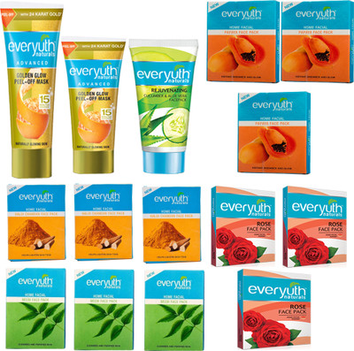 EVERYUTH NATURALS 1 GOLDEN GLOW PEEL OFF MASK 90GM+1 GOLDEN GLOW PEEL OFF MASK 50GM+1 CUCUMBER & ALOEVERA FACE PACK 50GM+3 NEEM FACE PACK 25GM+3 HALDI CHANDAN FACE PACK 25GM+3 PAPAYA FACE PACK 25GM+3 ROSE FACE PACK 25GM(90 g)
EVERYUTH NATURALS 1 GOLDEN GLOW PEEL OFF MASK 90GM+1 GOLDEN GLOW PEEL OFF MASK 50GM+1 CUCUMBER & ALOEVERA FACE PACK 50GM+3 NEEM FACE PACK 25GM+3 HALDI CHANDAN FACE PACK 25GM+3 PAPAYA FACE PACK 25GM+3 ROSE FACE PACK 25GM(90 g)