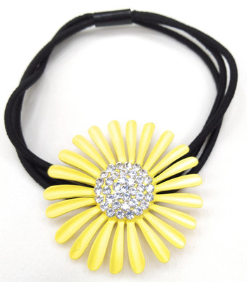 Fairytale Elegant Diamonds Studded Metal Matte Flower Premium Quality Tripple Line Elastic Hair Rubber Band Ponytail Holder. Rubber Band(Yellow)
Fairytale Elegant Diamonds Studded Metal Matte Flower Premium Quality Tripple Line Elastic Hair Rubber Band Ponytail Holder. Rubber Band(Yellow)
