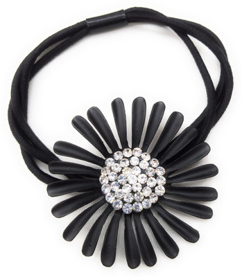 Fairytale Elegant Diamonds Studded Metal Matte Flower Premium Quality Tripple Line Elastic Hair Rubber Band Ponytail Holder. Rubber Band(Black)
Fairytale Elegant Diamonds Studded Metal Matte Flower Premium Quality Tripple Line Elastic Hair Rubber Band Ponytail Holder. Rubber Band(Black)