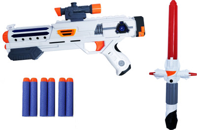Emob Battery Operated storm Gun and Light Sword with Light and Sound Effects(Multicolor)
Emob Battery Operated storm Gun and Light Sword with Light and Sound Effects(Multicolor)