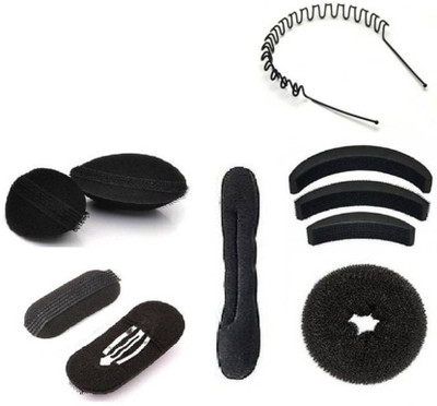 KashQueen Combo Pack of 2 Puff Maker, 2 Bun Clips, 1 Bun Juda Maker, 3 Puff Maker and 1 Donut Hair Accessories with 1 Hair Band Hair Accessory Set(Black)
KashQueen Combo Pack of 2 Puff Maker, 2 Bun Clips, 1 Bun Juda Maker, 3 Puff Maker and 1 Donut Hair Accessories with 1 Hair Band Hair Accessory Set(Black)