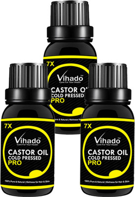 VIHADO Pure Castor Oil (ColdPressed) For Hair, Eyelashes, Body, Skin Care Hair Oil 7x PRO ( 25 ml) (Pack of 3) Hair Oil(25 ml)
VIHADO Pure Castor Oil (ColdPressed) For Hair, Eyelashes, Body, Skin Care Hair Oil 7x PRO ( 25 ml) (Pack of 3) Hair Oil(25 ml)