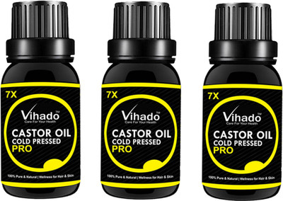 VIHADO Cold-Pressed 100% Pure Castor Oil 7x PRO ( 30 ml) (Pack of 3) Hair Oil(30 ml)
VIHADO Cold-Pressed 100% Pure Castor Oil 7x PRO ( 30 ml) (Pack of 3) Hair Oil(30 ml)