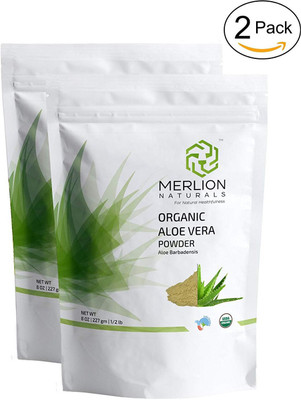 Merlion Naturals Organic Aloe Vera Powder - 454gm (2 Pack of 227gm) | Aloe Barbadensis | USDA Organic Certified | Vegan | Non GMO | Gluten Free(454 g)
Merlion Naturals Organic Aloe Vera Powder - 454gm (2 Pack of 227gm) | Aloe Barbadensis | USDA Organic Certified | Vegan | Non GMO | Gluten Free(454 g)