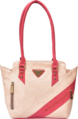 Al Jazeera Shoulder Bag(Beige, Pink)