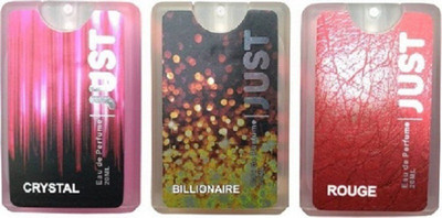 Riya Touch Pocket Perfume ( Crystal,Rouge,Billionaire ) Eau de Parfum - 60 ml (For Men & Women) Eau de Parfum - 60 ml(For Men & Women)
Riya Touch Pocket Perfume ( Crystal,Rouge,Billionaire ) Eau de Parfum - 60 ml (For Men & Women) Eau de Parfum - 60 ml(For Men & Women)