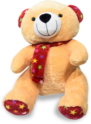 Benny n Bunny Teddy with Scarf, Light Brown - 70 cm(Brown)