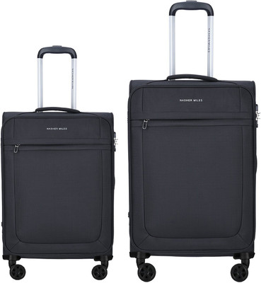 Nasher Miles Equator Soft Sided Ultra-Light (5.46 Kgs) Luggage Set of 2 Black Bags (57 & 69 Cm) Check-in Luggage - inch(Black
Nasher Miles Equator Soft Sided Ultra-Light (5.46 Kgs) Luggage Set of 2 Black Bags (57 & 69 Cm) Check-in Luggage - inch(Black