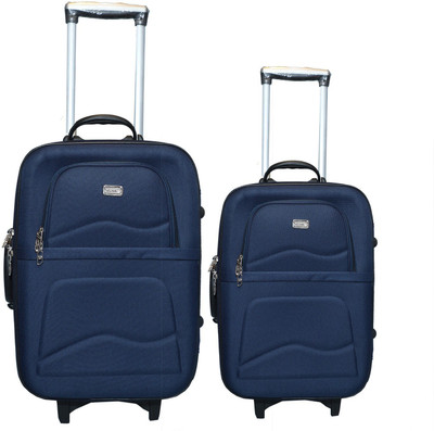 VIDHI Luggage Combo Set (Pack of 2) Blue Trolley Bag 20"(Cabin Luggage) & " (Check-in Luggage) Check-in Luggage - inch(Blue
VIDHI Luggage Combo Set (Pack of 2) Blue Trolley Bag 20"(Cabin Luggage) & " (Check-in Luggage) Check-in Luggage - inch(Blue
