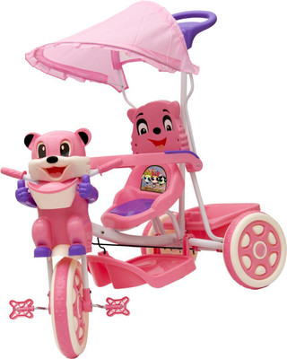 Oximus Latest Baby Tricycle for Kids with Front Back Basket, Canopy & Push Parent Handle Recommended for Toddler 1,2,3,4,5 Years Old Children Musical Tricycle for Baby Boys & Girls Gift (Gold) ) Best trike Make in India 507 Tricycle(Red), Pink
Oximus Latest Baby Tricycle for Kids with Front Back Basket, Canopy & Push Parent Handle Recommended for Toddler 1,2,3,4,5 Years Old Children Musical Tricycle for Baby Boys & Girls Gift (Gold) ) Best trike Make in India 507 Tricycle(Red), Pink