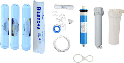 Bluenova RO Service kit including Inline set, membrane (vontron 80 GPD), Housing (MH), Spun and accessories Solid Filter Cartridge(1.0E-4, Pack of 1)
Bluenova RO Service kit including Inline set, membrane (vontron 80 GPD), Housing (MH), Spun and accessories Solid Filter Cartridge(1.0E-4, Pack of 1)