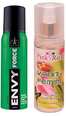 Pink Root VANITY FEMME MIST 200ML WITH ENVY FORCE DEO 120ML(Set of 2)