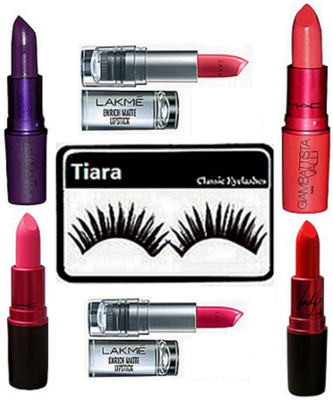 tiara Spounge Puff , Giambattista Valli Lipstick Pack Of 2 , Lipstick Packn Of 2 , Enrich lipstick Pack of 2(Set of 7)