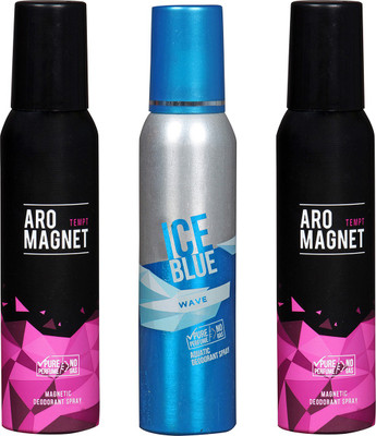 AROCHEM ARO MEGNET TEMPT-2 & ICE BLUE WAVE COMBO DEODORANT NEW LATEST COMBO PACK OF 3 2OO ML BOTTLE PURE PERFUME NO ALCOHOL DYNAMIC DEODORANT DEO BODY SPRAY Body Spray - For Men & Women(600 ml, Pack of 3)
AROCHEM ARO MEGNET TEMPT-2 & ICE BLUE WAVE COMBO DEODORANT NEW LATEST COMBO PACK OF 3 2OO ML BOTTLE PURE PERFUME NO ALCOHOL DYNAMIC DEODORANT DEO BODY SPRAY Body Spray - For Men & Women(600 ml, Pack of 3)