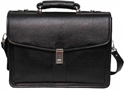 Zordan Leather Messenger Bag(Black)