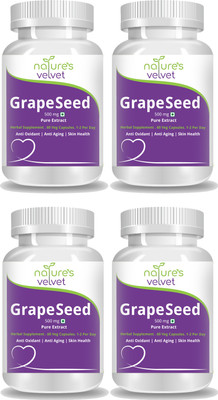 Natures Velvet Lifecare Grape Seed Pure Extract 500 mg, 60 Veggie Capsules - Pack of 4(500 mg)
Natures Velvet Lifecare Grape Seed Pure Extract 500 mg, 60 Veggie Capsules - Pack of 4(500 mg)