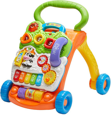 VTech 3-in-1 Walker With Parent Rod(Orange)