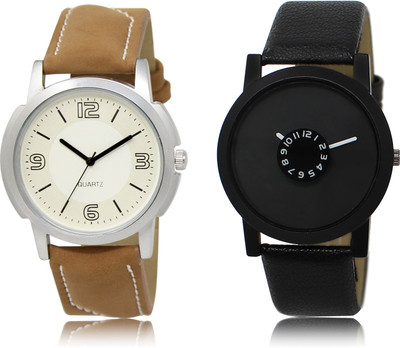 The Shopoholic Best Combo Pack White And Black Dial Analog Watch For Boys Watch For Men Leather Watch - For Men