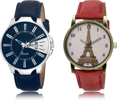 The Shopoholic Latest Fashionable Blue And Pink Dial Analog Watch For Boys And Girls Watches For Men Stylish Watch - For Men & Women