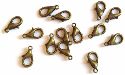 Aumni Crafts Jewellery Making Metal Alloy Lobster Clasps 19x7mm Lobster Claw Antique Bronze Color (Pack of 50 pieces)
Aumni Crafts Jewellery Making Metal Alloy Lobster Clasps 19x7mm Lobster Claw Antique Bronze Color (Pack of 50 pieces)