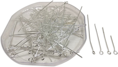 Aumni Crafts Jewellery Making Metal Iron Eye Pins Mixed Size Range: 1.5 CM to 5 CM Thickness:0.7MM Pin Silver Color (Pack of 100 grams, 730 pieces)
Aumni Crafts Jewellery Making Metal Iron Eye Pins Mixed Size Range: 1.5 CM to 5 CM Thickness:0.7MM Pin Silver Color (Pack of 100 grams, 730 pieces)
