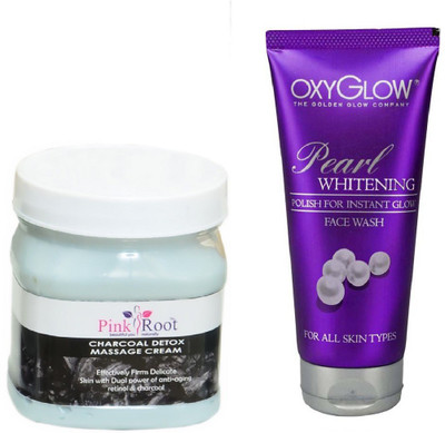 Pink Root CHARCOAL MASSAGE CREAM 500ML WITH OXYGLOW PEARL WHITENING FACE WASH(Set of 2)
Pink Root CHARCOAL MASSAGE CREAM 500ML WITH OXYGLOW PEARL WHITENING FACE WASH(Set of 2)
