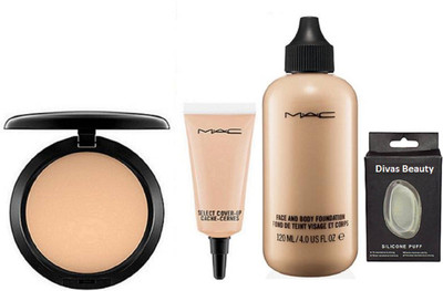 Divas Beauty Silicon Puff&Mac Face&Body Foundation&Studio Fix Compact&Select Cover Up Cache Cernes(Set of 4)
Divas Beauty Silicon Puff&Mac Face&Body Foundation&Studio Fix Compact&Select Cover Up Cache Cernes(Set of 4)