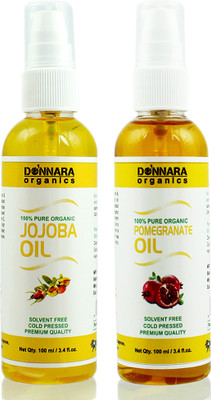 Donnara Organics 100% Pure Jojoba oil and Pomegrante oil Combo of 2 Bottles of 100 ml(200 ml) Hair Oil(200 ml)
Donnara Organics 100% Pure Jojoba oil and Pomegrante oil Combo of 2 Bottles of 100 ml(200 ml) Hair Oil(200 ml)