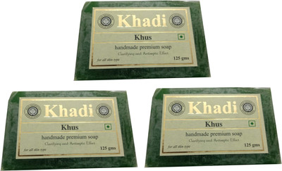 Khadi Shivalik Pure Khus Soap (Pack of 3 )(375 g, Pack of 3)