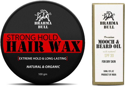 Brahma Bull Mooch and Beard Oil for Dry Skin, 50ml +Strong Hold Hair Wax 100gm(Set of 2)
Brahma Bull Mooch and Beard Oil for Dry Skin, 50ml +Strong Hold Hair Wax 100gm(Set of 2)