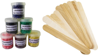 Ear Lobe & Accessories Hair Removal Hot Wax Beans, 25 grams Combo Pack In 6 Flavours White Chocolate,Lavender,Aloe Vera,Strawberry,Chocolate,Black Coffee +12 Wodden Spatula Wax(150 g)
Ear Lobe & Accessories Hair Removal Hot Wax Beans, 25 grams Combo Pack In 6 Flavours White Chocolate,Lavender,Aloe Vera,Strawberry,Chocolate,Black Coffee +12 Wodden Spatula Wax(150 g)