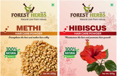 Forest Herbs Organic Methi & Hibiscus Powder 100% Natural(200 g)