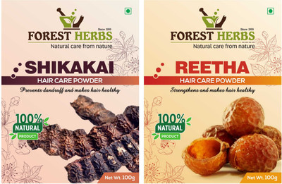 Forest Herbs Organic Shikakai & Reetha Powder 100% Natural(200 g)