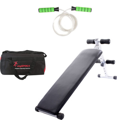 Lifeline Abdominal Bench 310 Bonus with Gym Bag and Skipping Rope 915 Home Gym Combo(100 - 120 kg)
Lifeline Abdominal Bench 310 Bonus with Gym Bag and Skipping Rope 915 Home Gym Combo(100 - 120 kg)