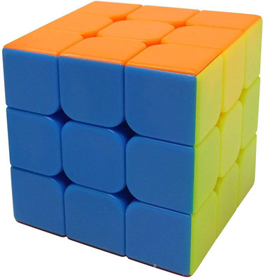 Parteet New High Stability Stickerless - 3X3X3 Speed Cube, Multi Color(1 Pieces)