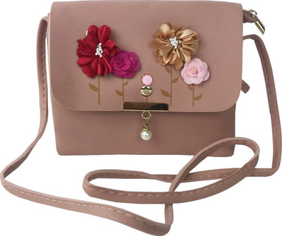 Lelys Women Casual Pink PU Sling Bag