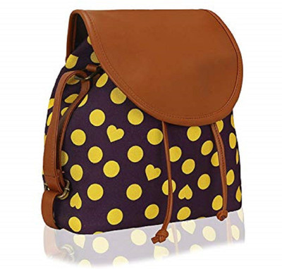 Lychee Bags Women Casual Purple, Brown Canvas Sling Bag, Brown;purple