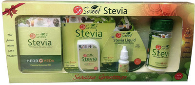 So Sweet 100% Stevia Natural Sweetener Sugarfree - Combo Of 100 Stevia Tablets & 50 Stevia Sachets & Pack Of 1 Liquid Drop (100 Drops) Sugar(500 g)
So Sweet 100% Stevia Natural Sweetener Sugarfree - Combo Of 100 Stevia Tablets & 50 Stevia Sachets & Pack Of 1 Liquid Drop (100 Drops) Sugar(500 g)