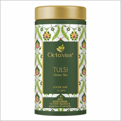 Octavius Tulsi Ginger Green Tea Loose Leaf- 75 Gms Immunity Boost, Digestive Tea|All Natural Blend|Refreshing & Delicate Taste Ginger Green Tea Tin(75 g)
Octavius Tulsi Ginger Green Tea Loose Leaf- 75 Gms Immunity Boost, Digestive Tea|All Natural Blend|Refreshing & Delicate Taste Ginger Green Tea Tin(75 g)