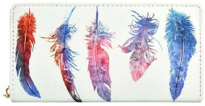 FuerDanni Casual Purple, White Clutch